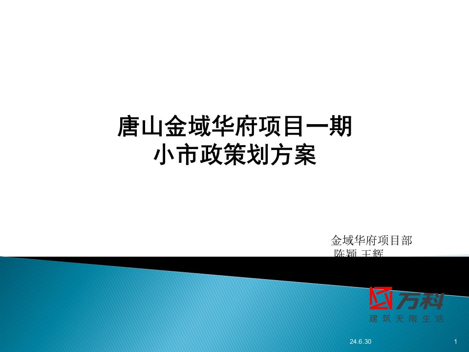 唐山金域华府项目外网小市政策划方案