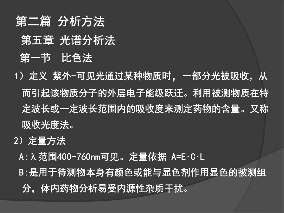 体内药物分析分析方法ppt课件