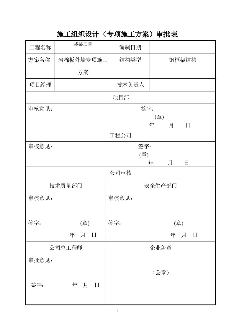 岩棉板外墙保温专项施工方案