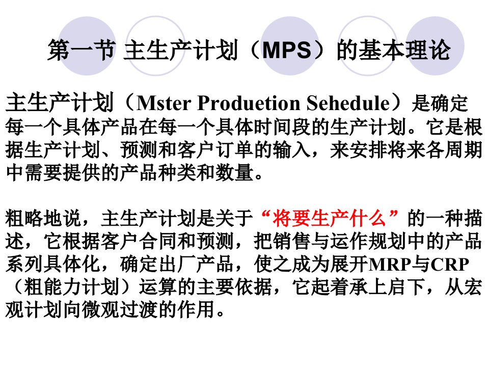 第四章ERP的生产控制系统上