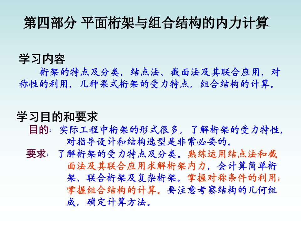 结构力学静定桁架