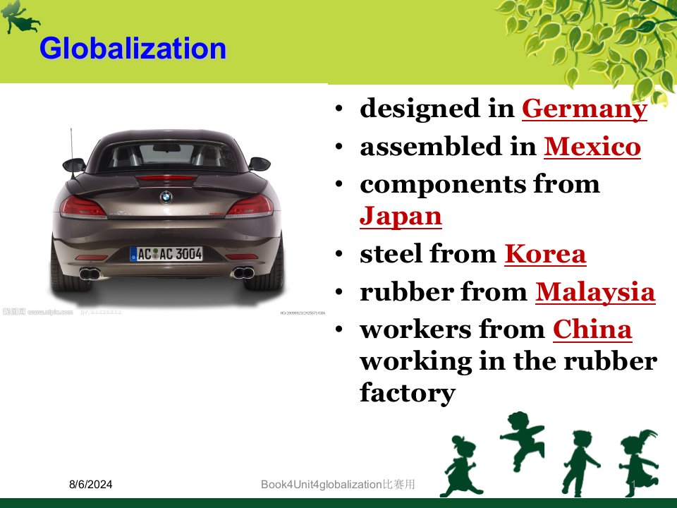 2021年度Book4Unit4globalization比赛用讲义