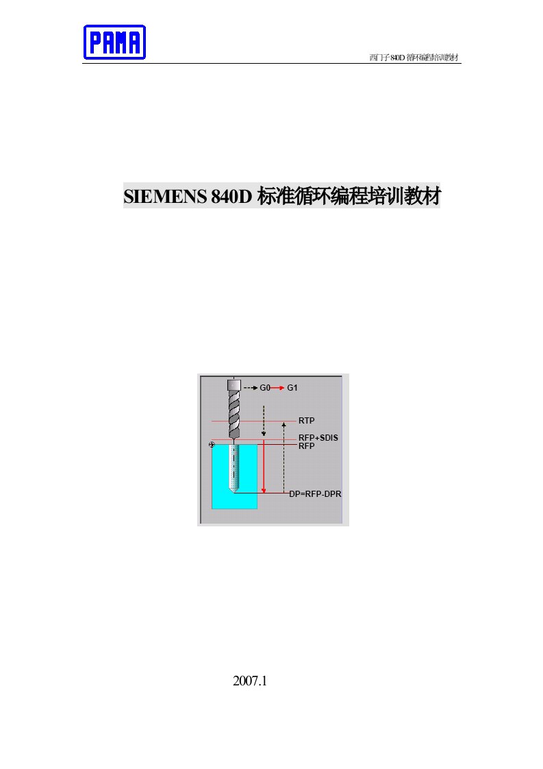 西门子数控铣床固定循环