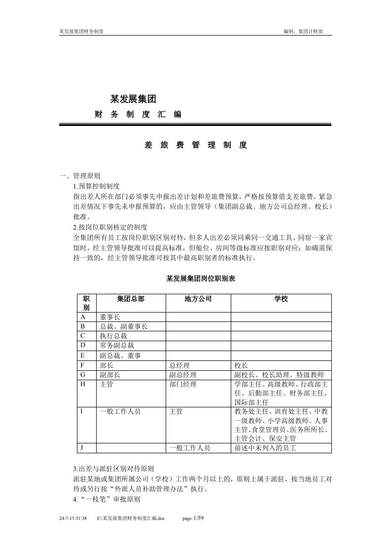 【管理精品】某集团财务制度汇编