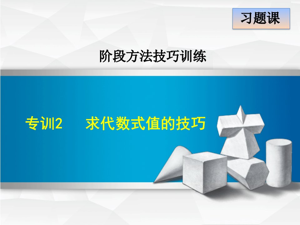 专训2　求代数式值的技巧(2)