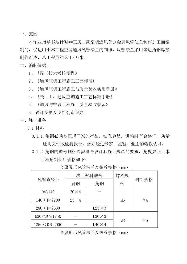 法兰制作作业指导书