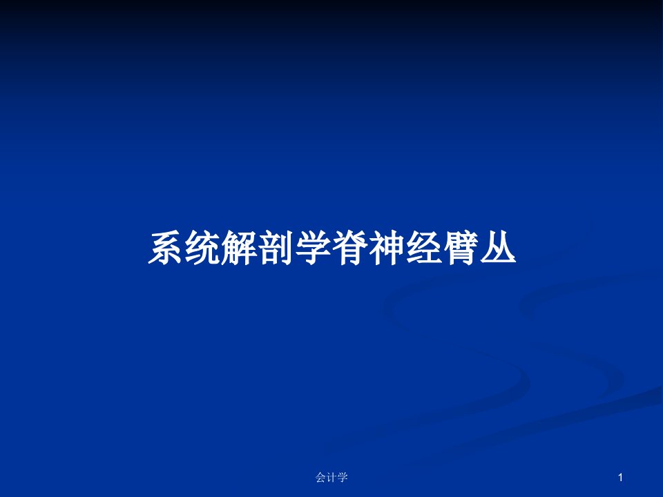 系统解剖学脊神经臂丛PPT教案