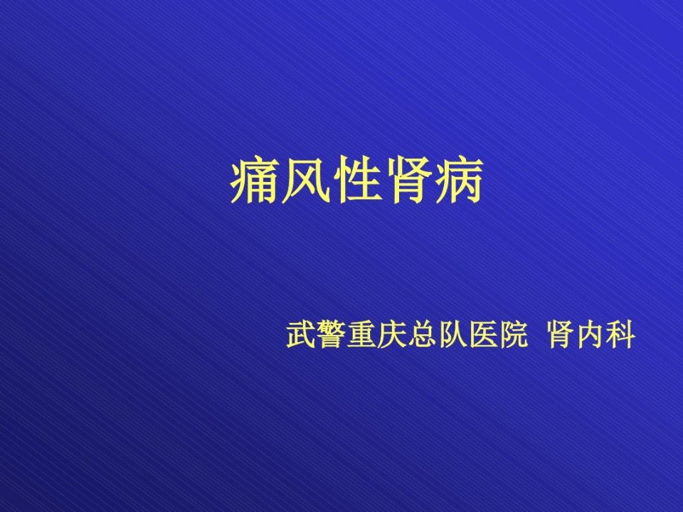 痛风性肾病的饮食指导