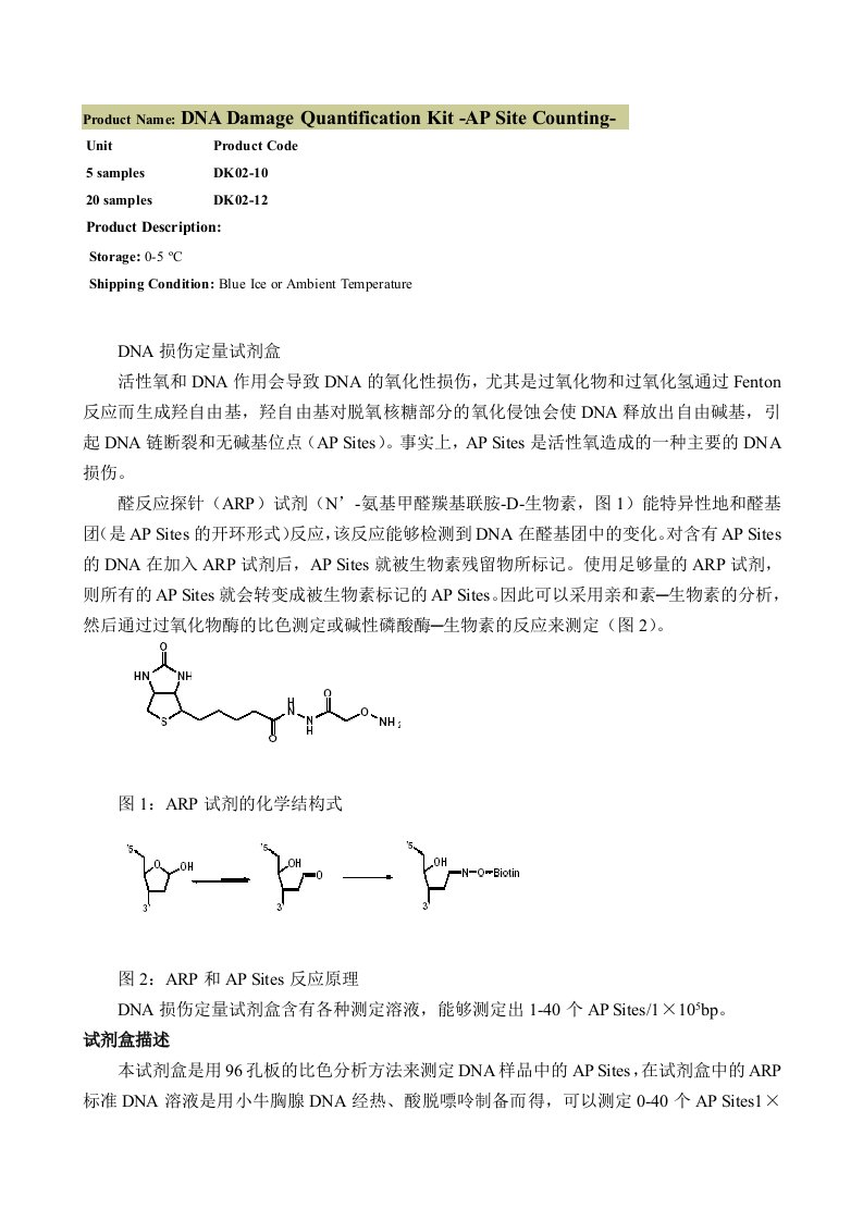 DNA损伤定量试剂盒