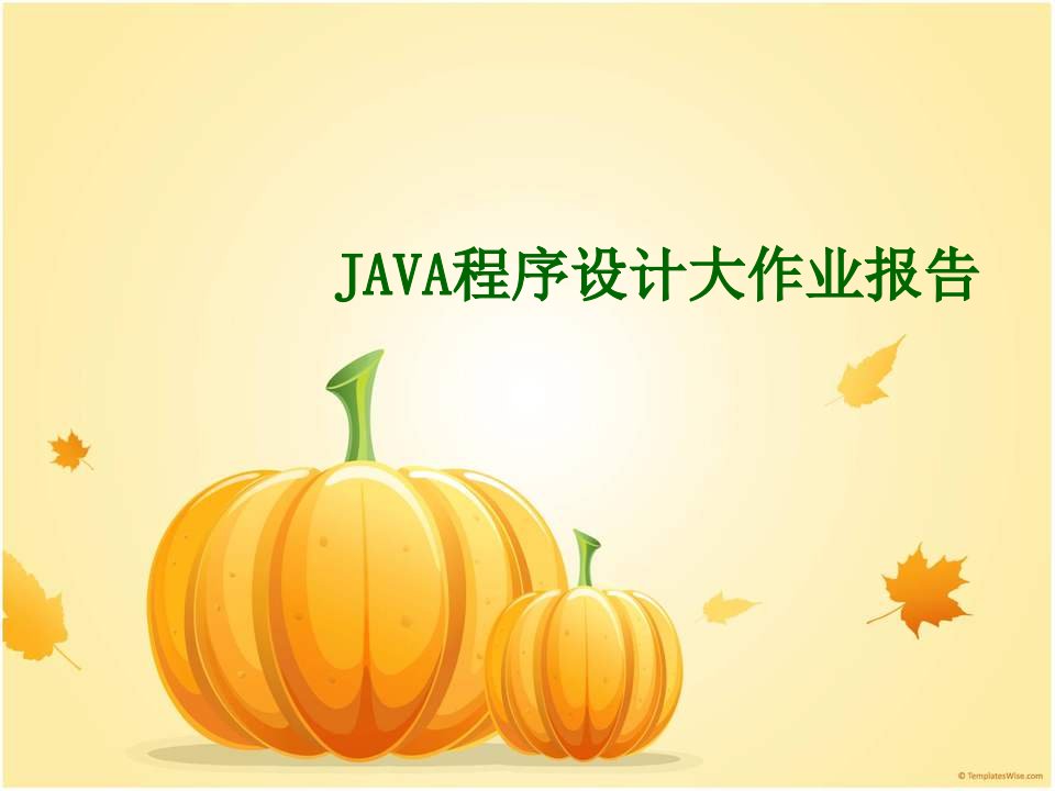 JAVA程序设计大作业报告.ppt