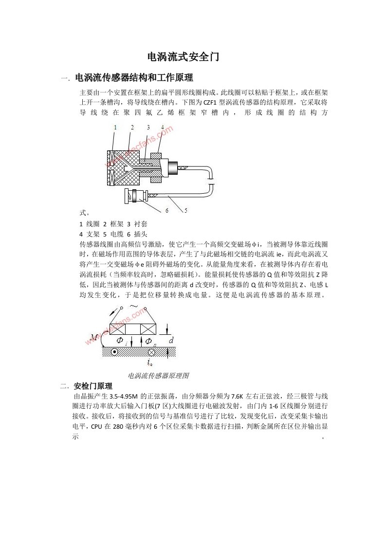 电涡流式安全门工作原理