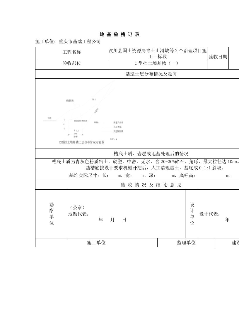 地基验槽记录