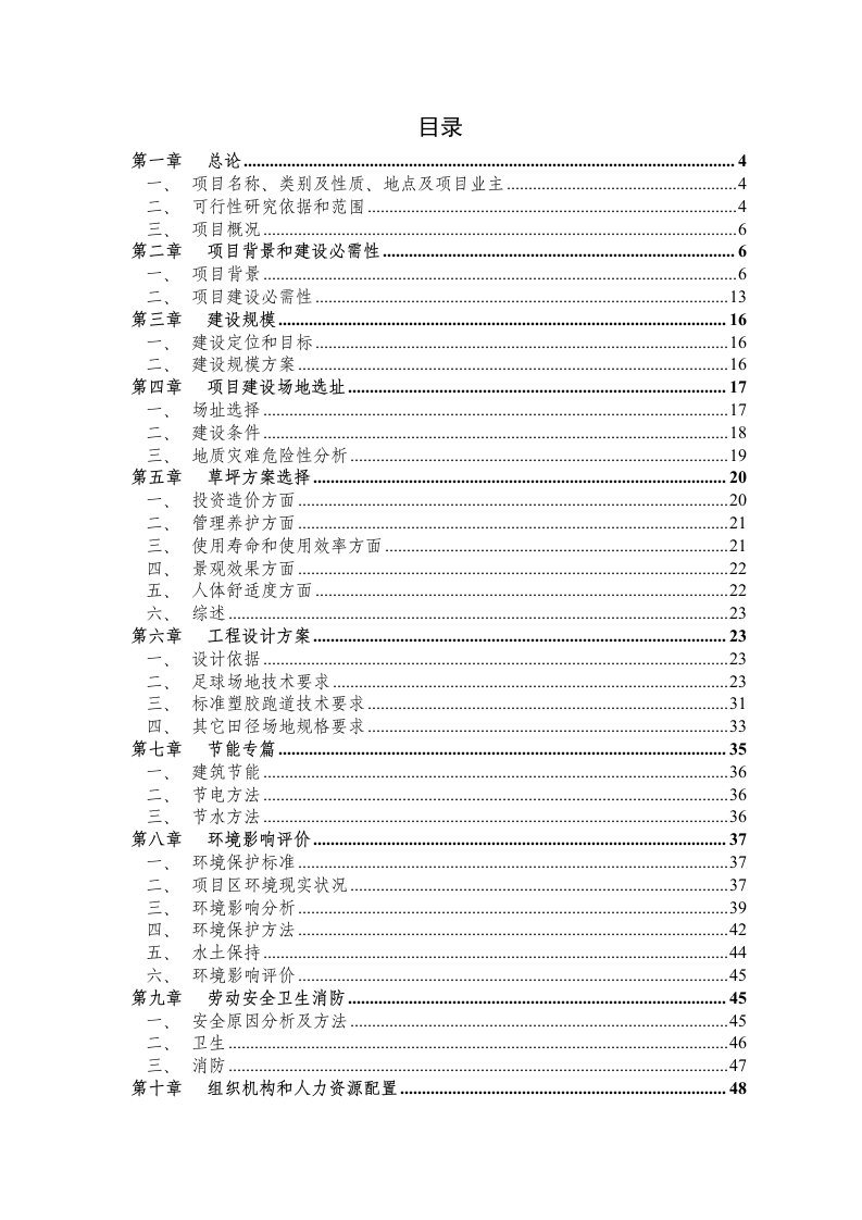 2021年足球场可行性研究报告