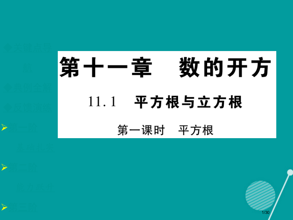 八年级数学上册11.1.1平方根省公开课一等奖新名师优质课获奖PPT课件