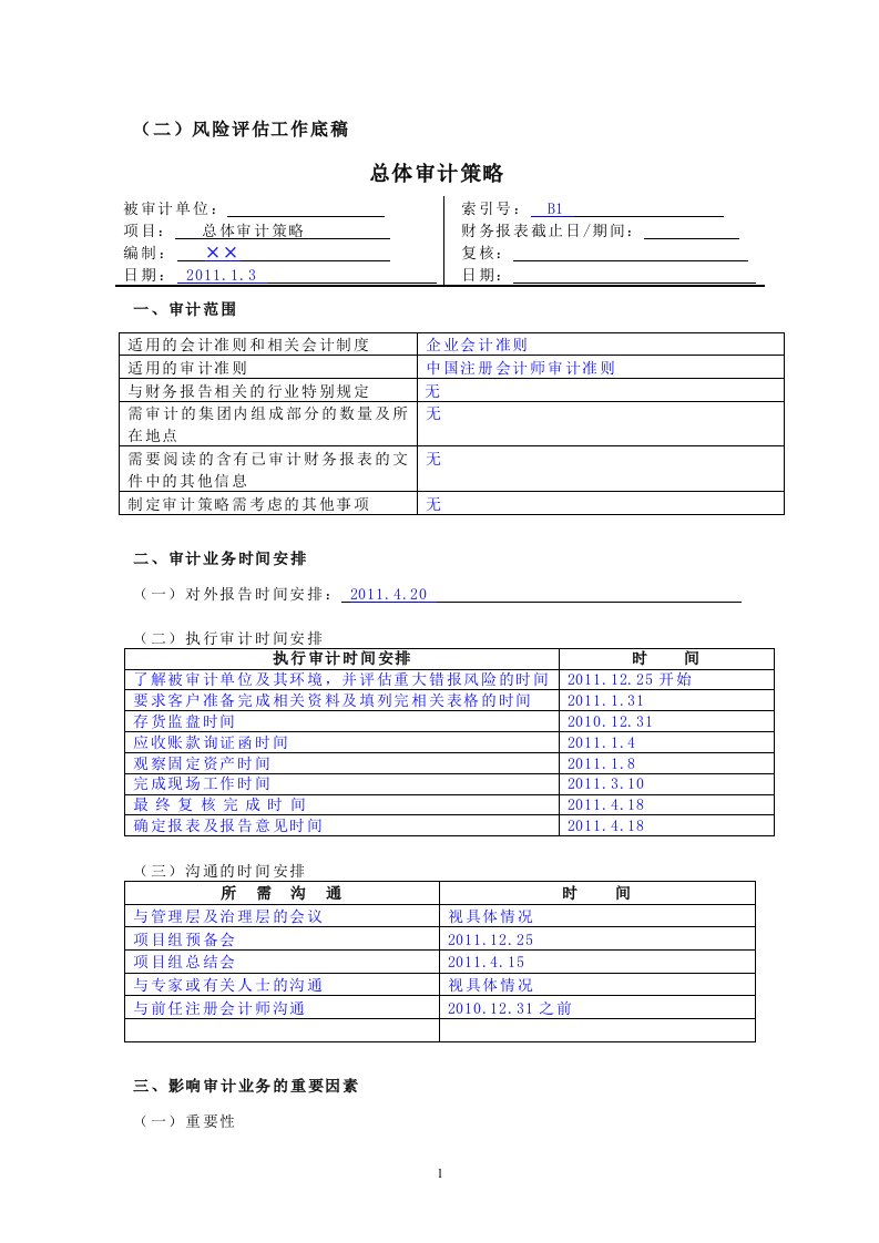 《2-1总体审计策略》