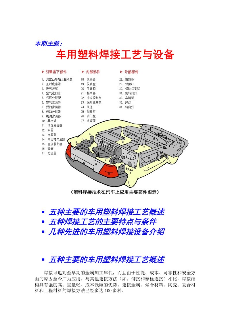 塑料焊接工艺与设备