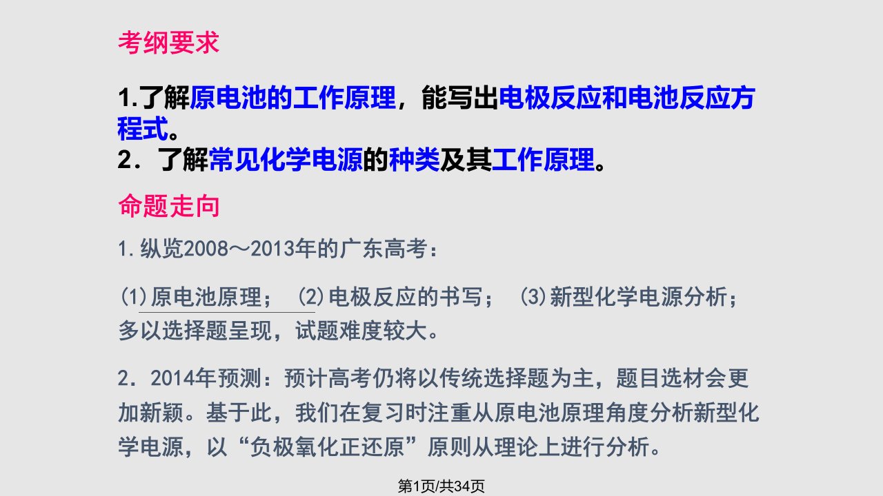 高中化学原电池化学电源PPT课件