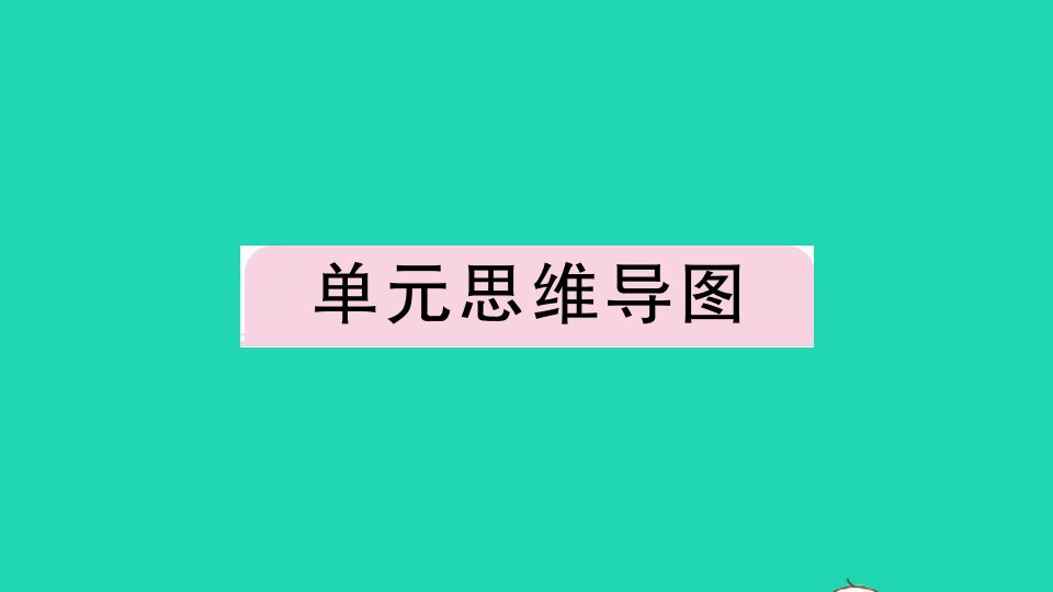 通用版七年级语文上册第一单元单元思维导图作业课件新人教版