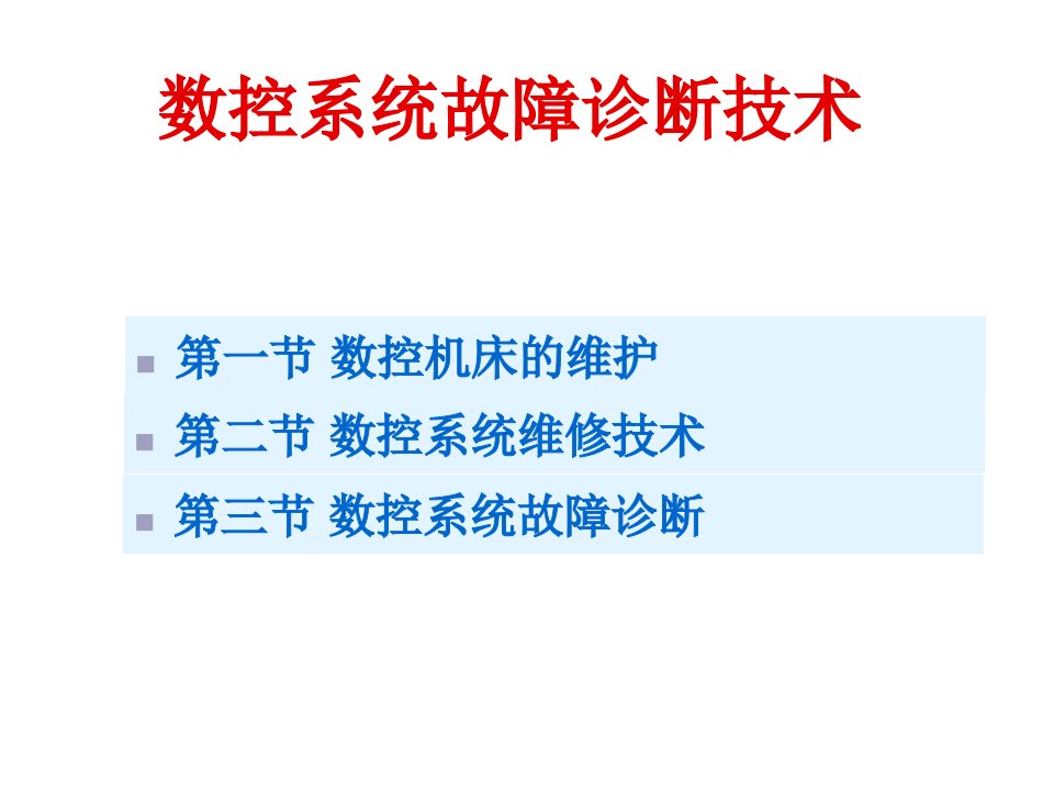 数控加工-数控系统故障诊断技术