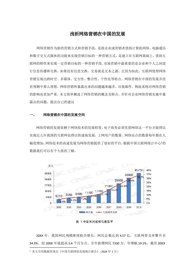 浅析网络营销在中国的发展