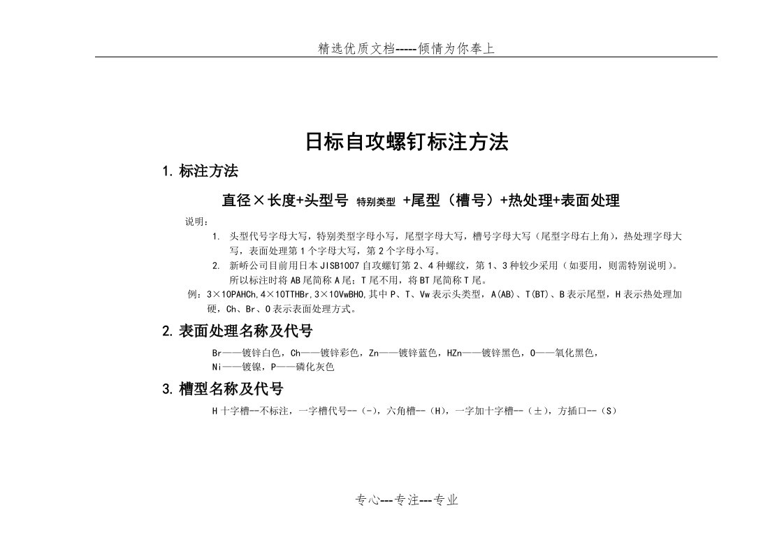 日标自攻螺钉规格课件资料(共27页)