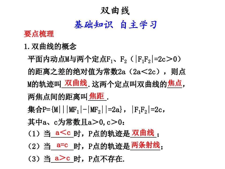 高三数学第一轮复习课件-双曲线