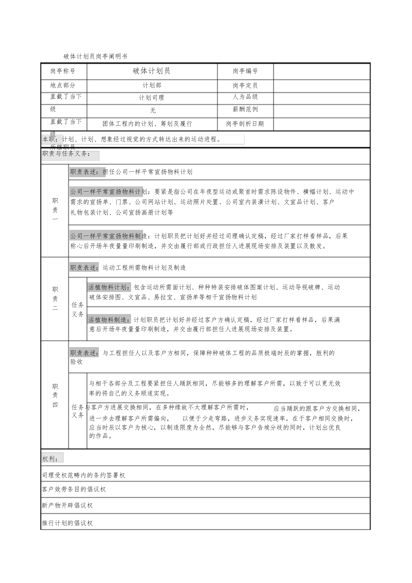 【精编】平面设计员岗位说明书