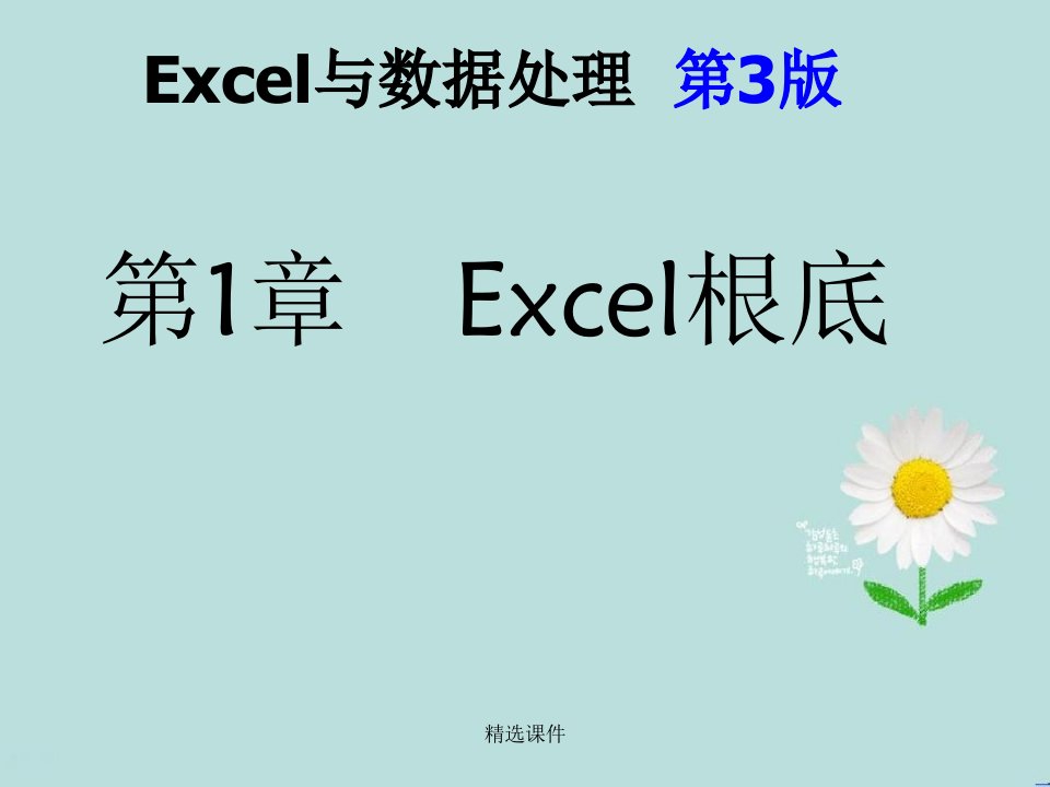 Excel与数据处理第3版电子教案