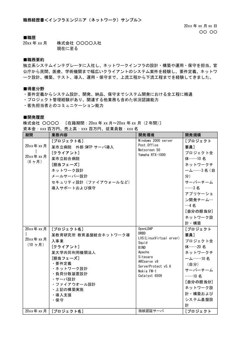 職務経歴書-mynavi