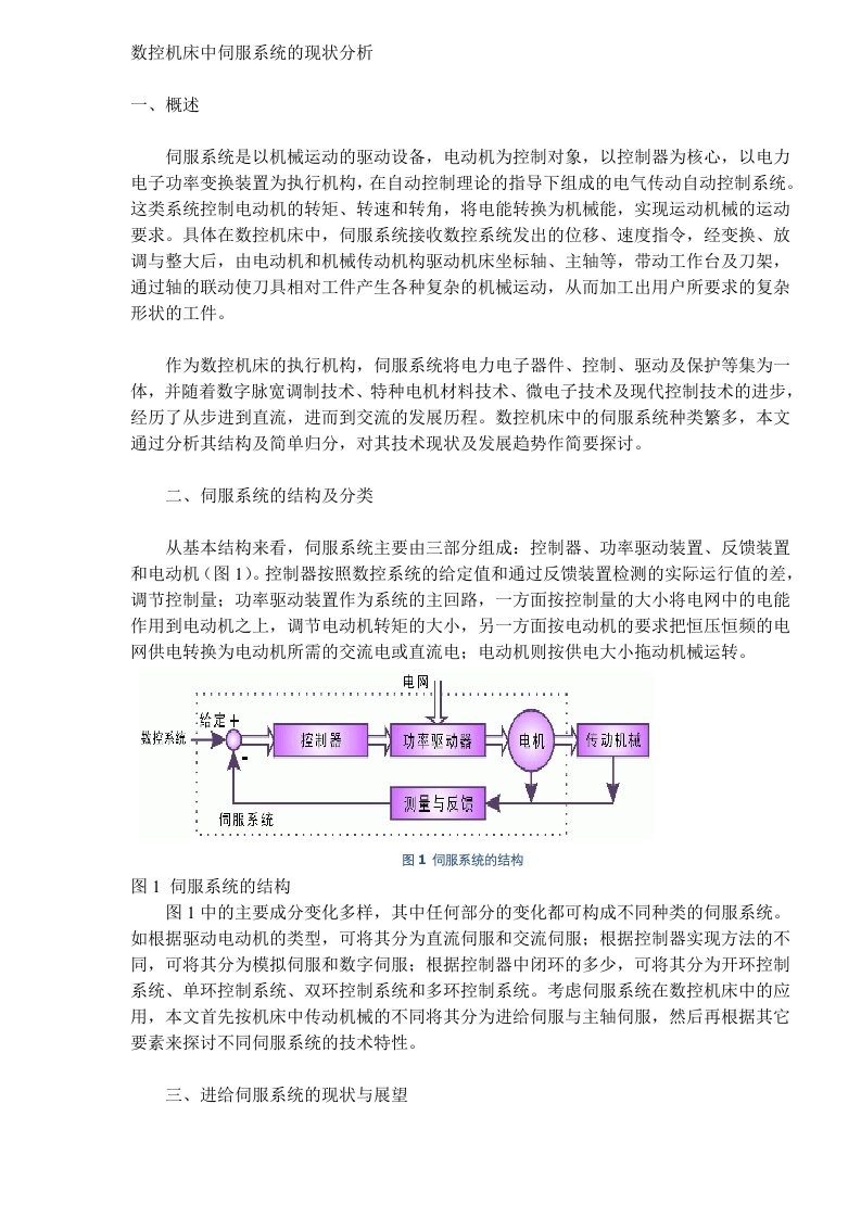 数控加工-数控机床中伺服系统的现状分析5