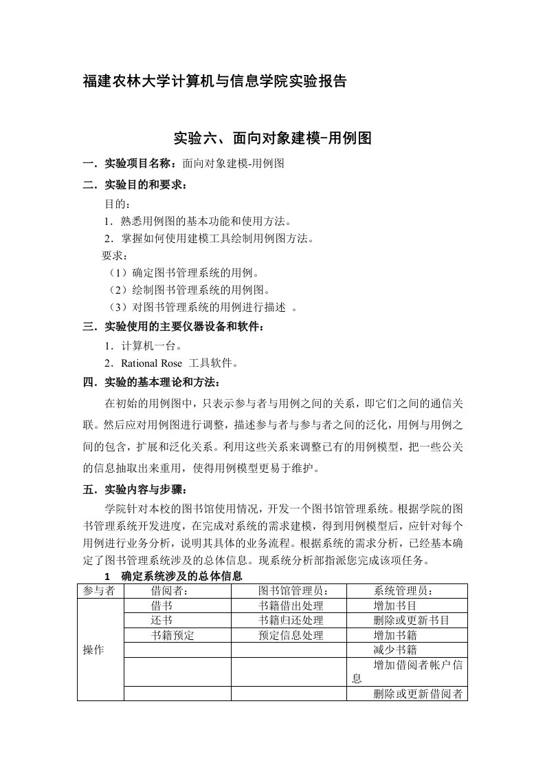 面向对象建模-用例图