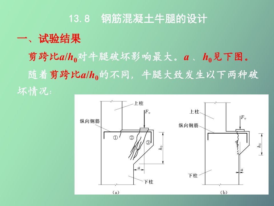 钢筋混凝土牛腿的设计