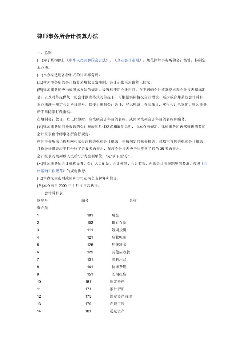 律师事务所会计核算办法[1]