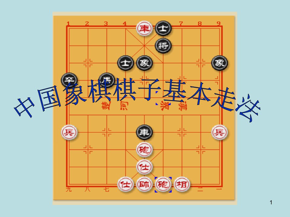 中国象棋基础知识适合儿童教学用ppt课件