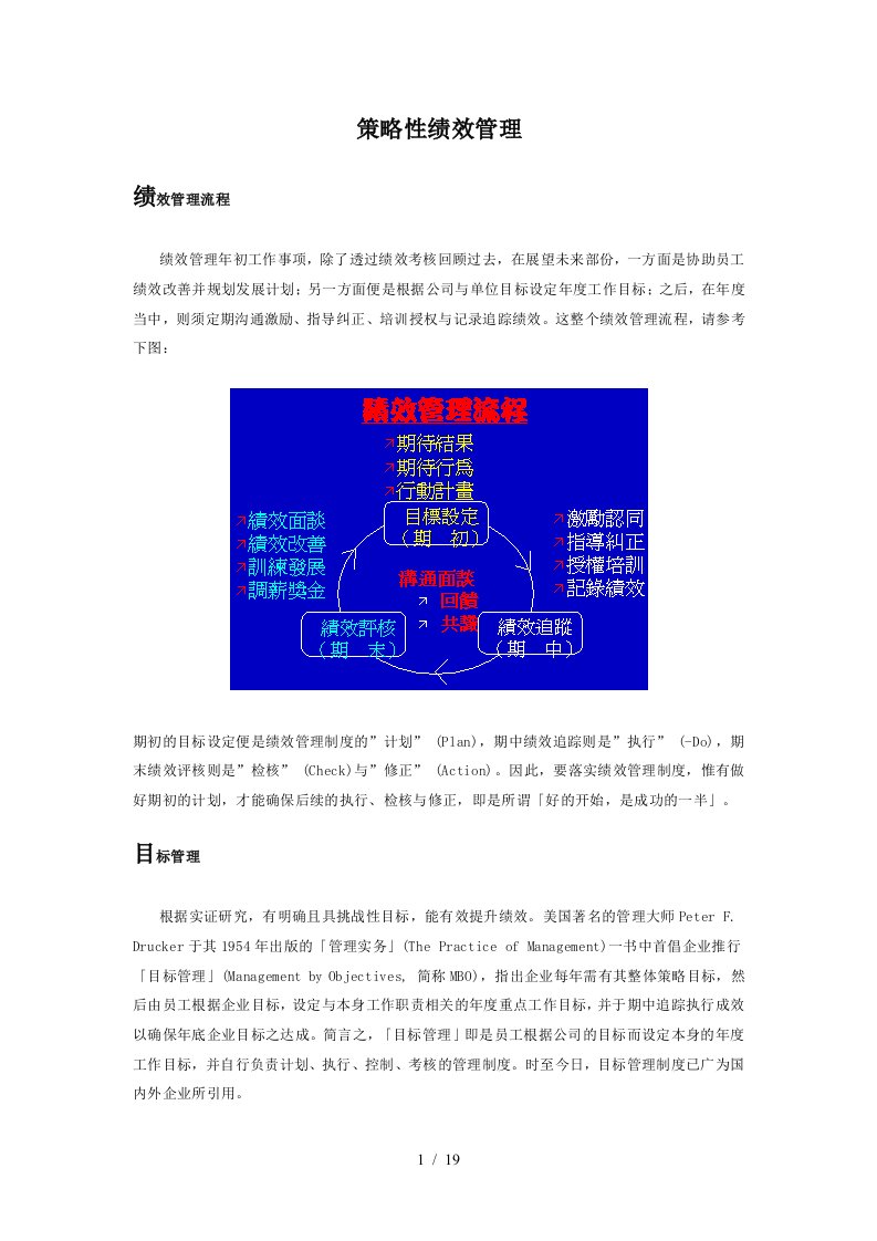 策略性绩效管理培训教材