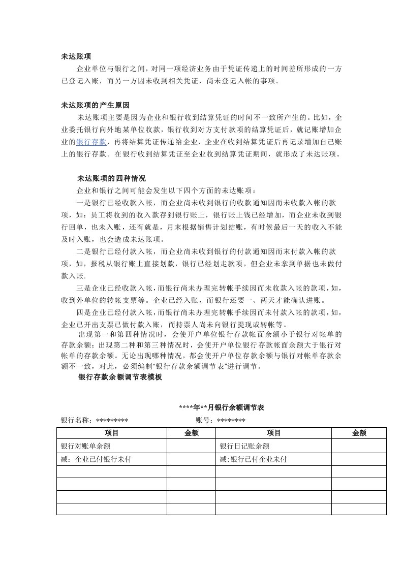 银行存款余额调节表及出纳日常必做项3