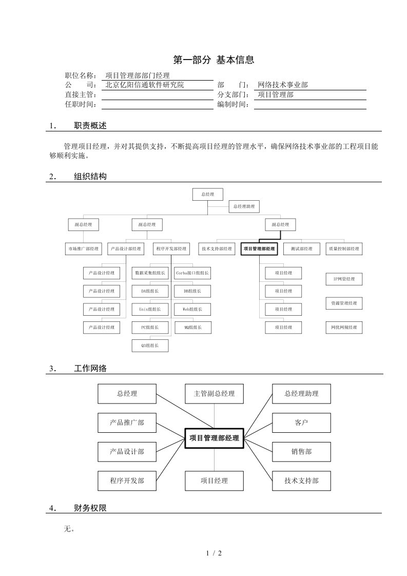 亿阳融智和利时—项目管理部部门经理