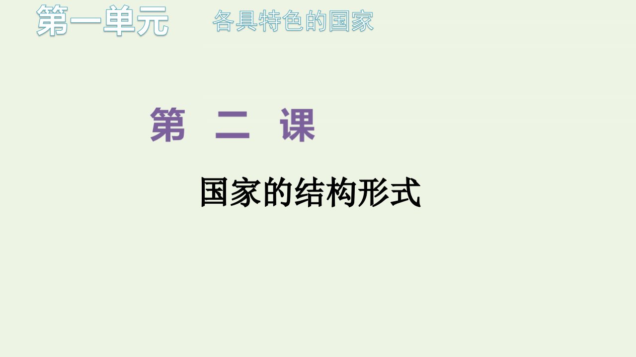 2021_2022学年新教材高中政治第一单元各具特色的国家第二课第一框主权统一与政权分层课件部编版选择性必修1