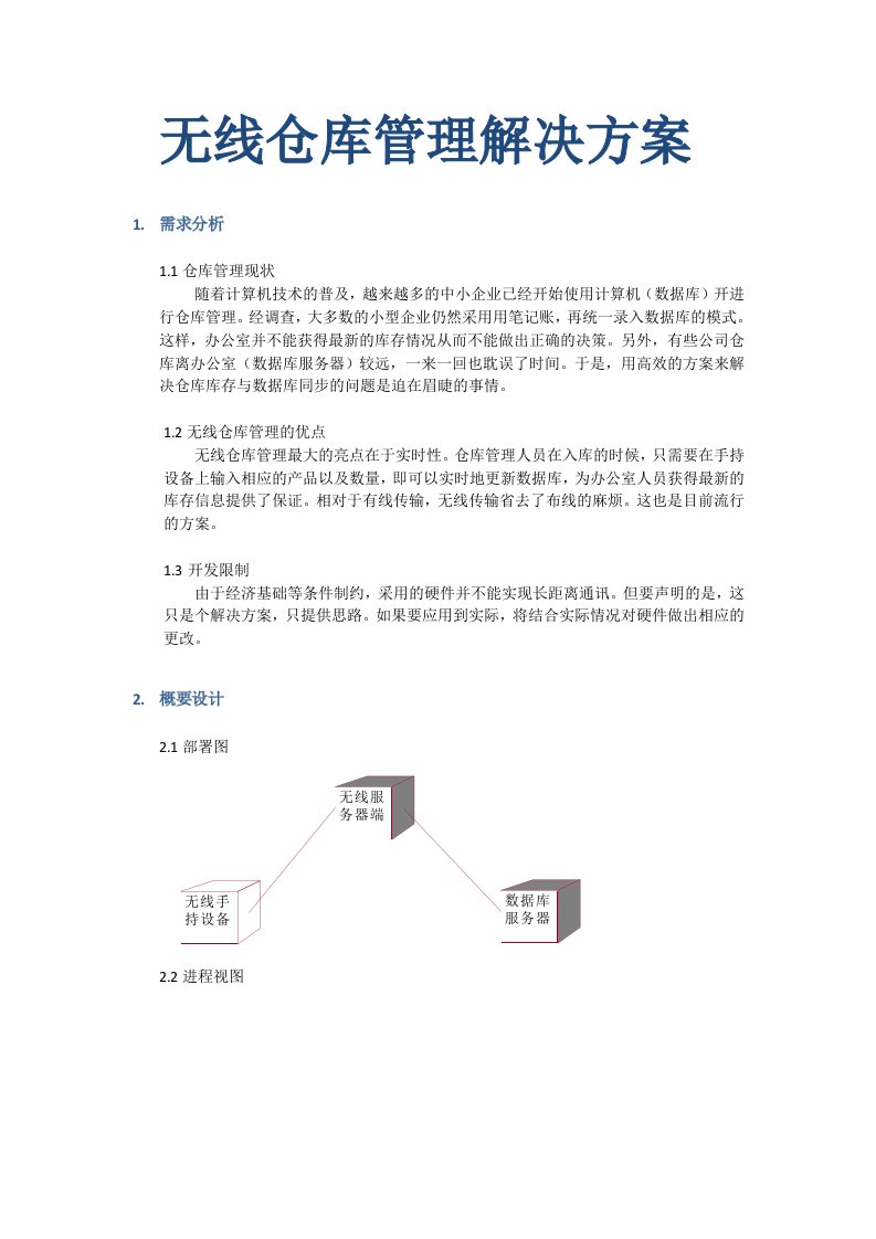 无线仓库管理解决方案