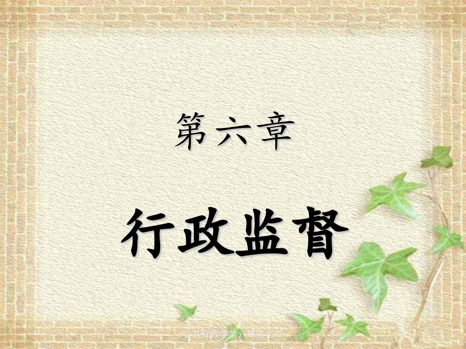 公共行政学第六章第七章