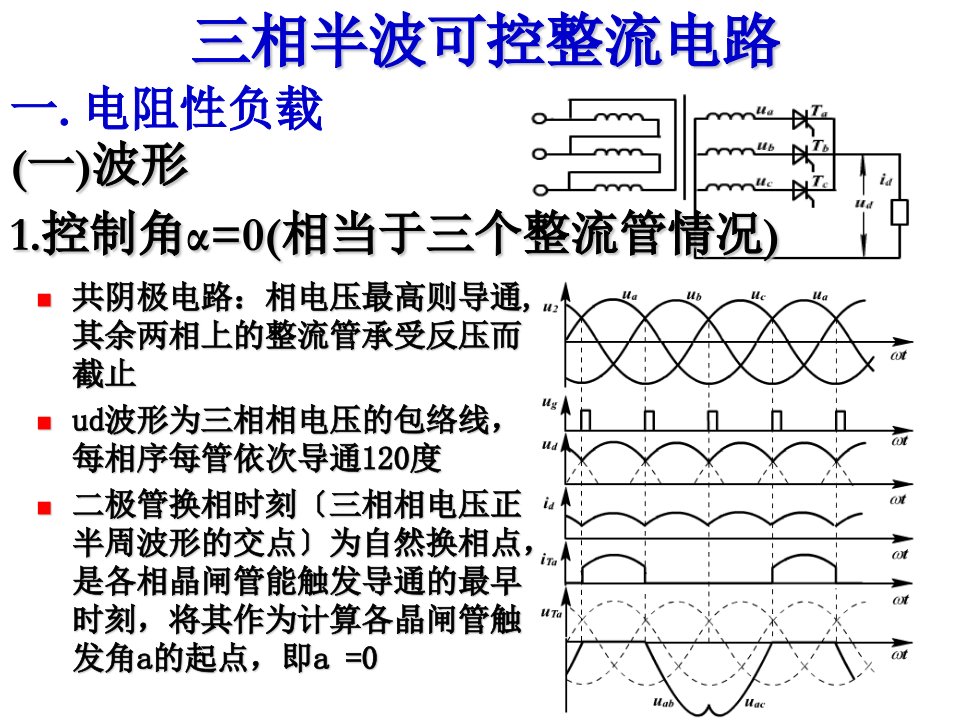 电力电子技术可控流电路三相半波ppt课件