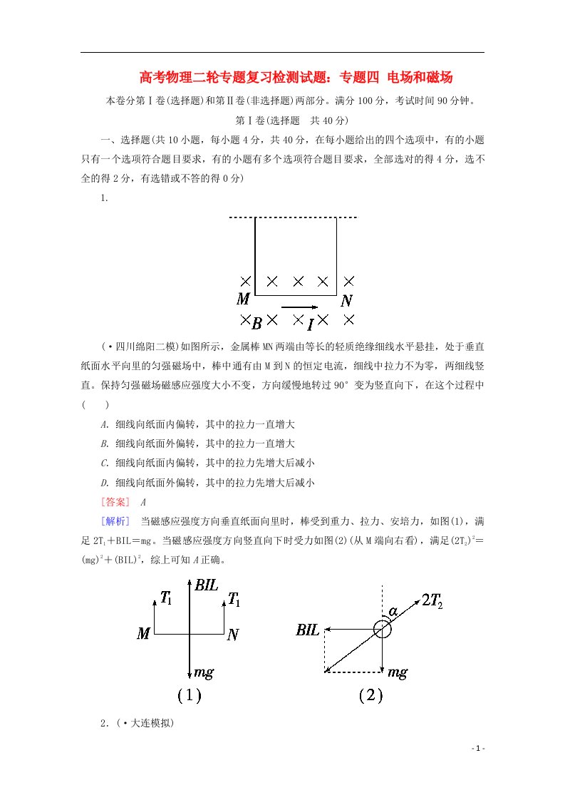 高考物理二轮专题复习