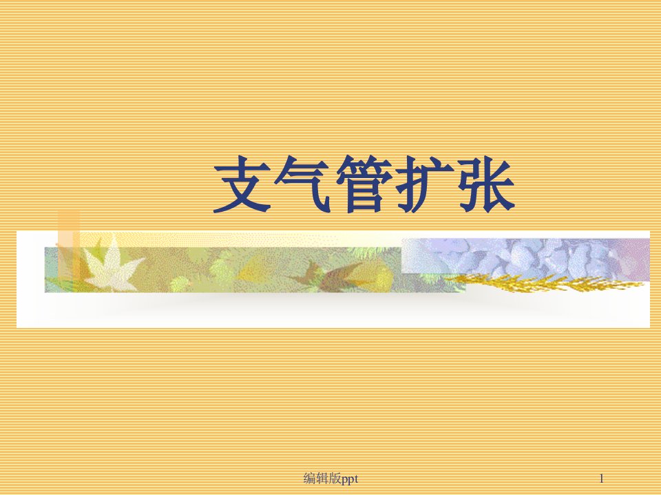 支气管扩张PPT课件