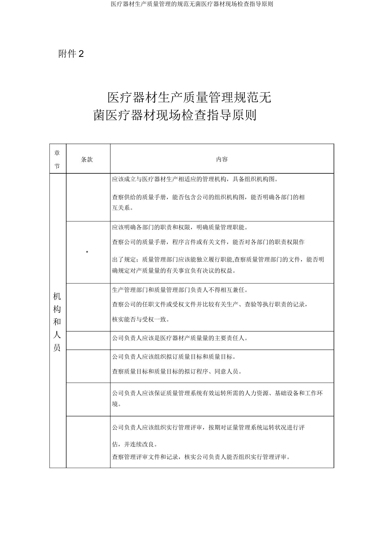 医疗器械生产质量管理的规范无菌医疗器械现场检查指导原则