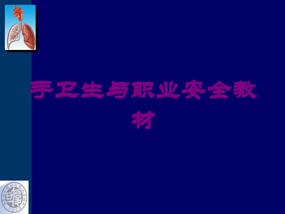 手卫生与职业安全教材培训课件