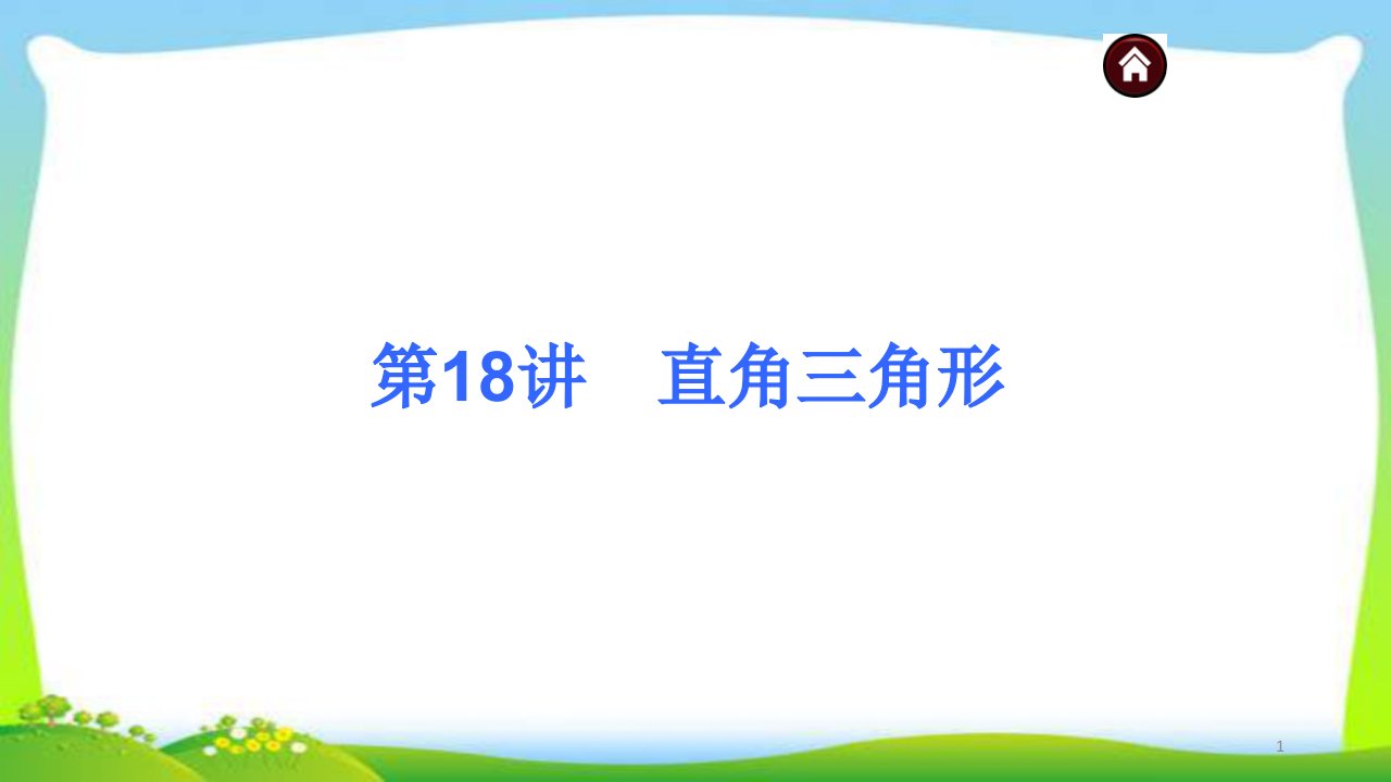 中考数学经典总复习专题直角三角形完美课件