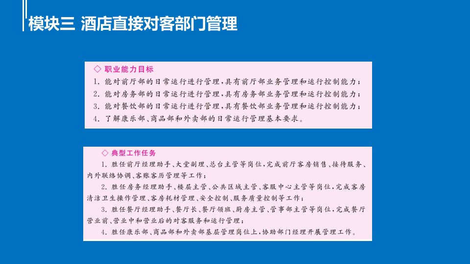 现代酒店管理第三版模块三