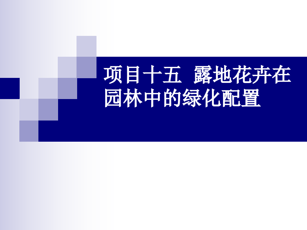 项目十五++露地花卉在园林中的绿化配置+课件