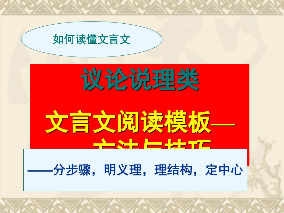 议论说理类文言文阅读黎凛