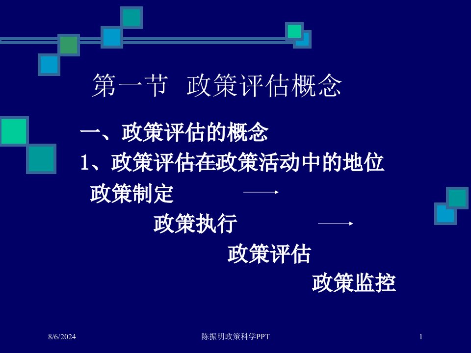 2021年陈振明政策科学PPT